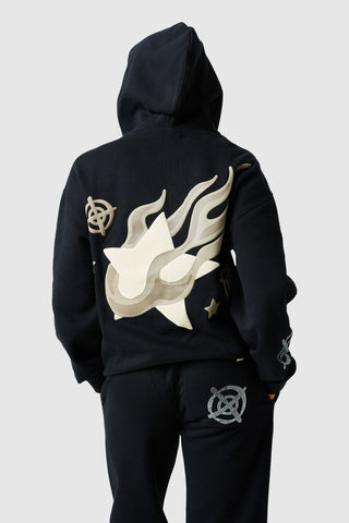 Womens Shoot For The Stars Hood - Black
