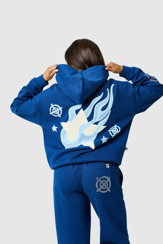 Womens Shoot For The Stars Hood - Ocean Navy