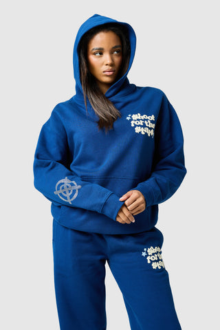 Womens Shoot For The Stars Hood - Ocean Navy