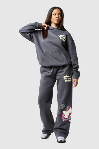 Womens Shoot For The Stars Hood - Volcano Grey