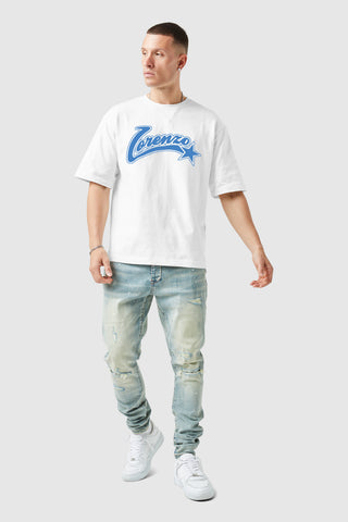 All Star Tee - White/Blue