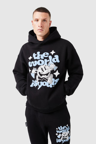 World Is Yours Hood - Black