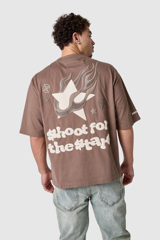 Shoot For The Stars Tee - Earthy Brown