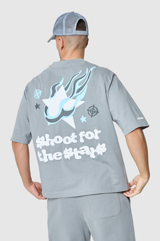 Shoot For The Stars Tee - Moon Grey