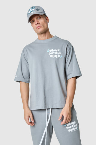Shoot For The Stars Tee - Moon Grey