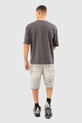 Distressed Carpenter Jort - Grey
