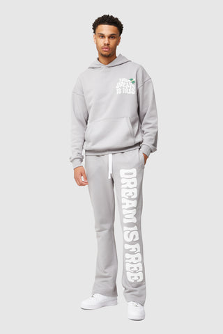 Dream Is Free Flared Jogger - Grey