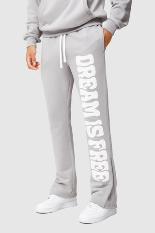 Dream Is Free Flared Jogger - Grey