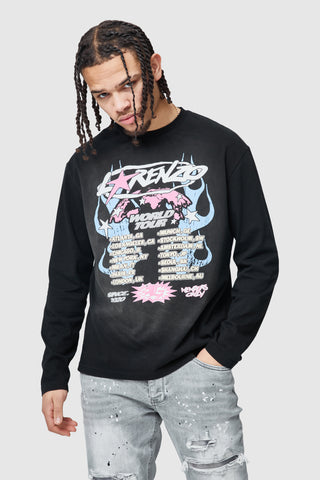 World Tour Long Sleeve Tee - Black