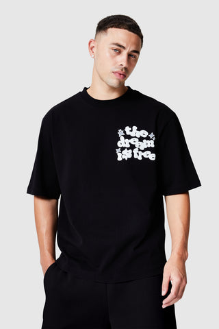 Dream Is Free 2.0 Tee - Black/White