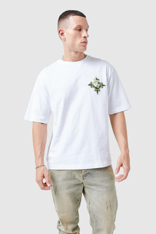 Icon Tee - White/Green Camo