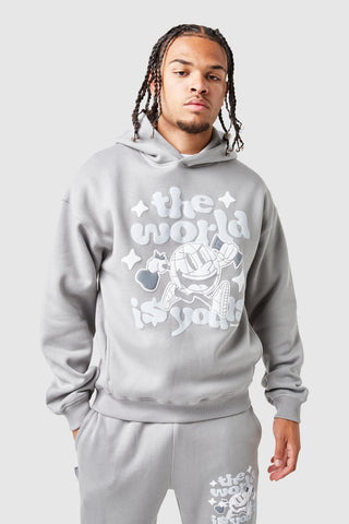 World Is Yours Tracksuit - Steel Grey