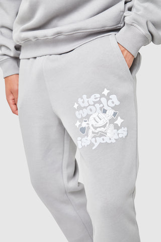 World Is Yours Tracksuit - Steel Grey