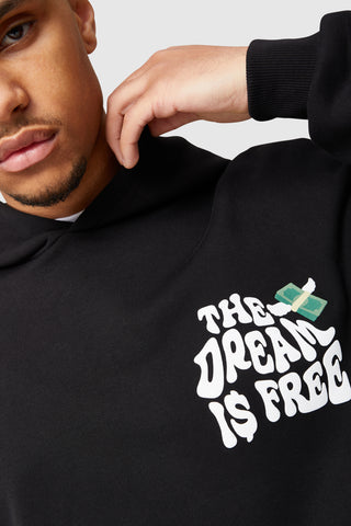 DREAM IS FREE HOOD - BLACK