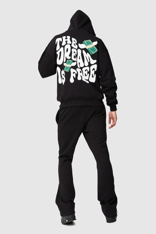 Dream Is Free Flared Jogger - Black