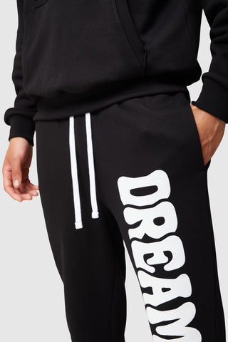 Dream Is Free Flared Jogger - Black