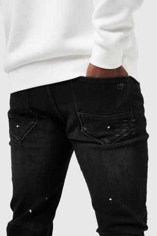 Pietro Laser Print Jean Black