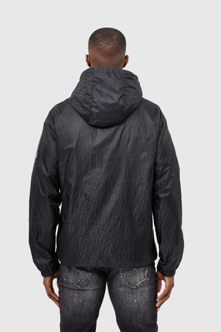 DAVOS JACQUARD WINDBREAKER - BLACK